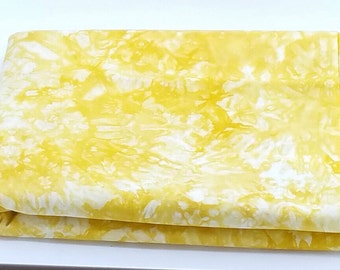 Hand dyed fabric, 2.6m x 1.1m, yellow, cotton