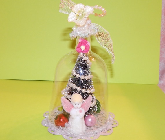 brush bottle tree globe snow tree Miniatures Flocked Ornament Bottle Vintage Brush Angel and with brush bottle tree globe snow tree Miniatures Flocked Ornament Bottle Vintage Brush Angel and with