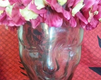 Silk magenta/yellow orchid headband
