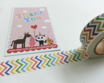 Rainbow Color Washi / Masking Tape - 10M