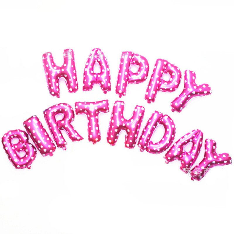 pink 16 inch foil happy birthday balloons jumbo alphabet