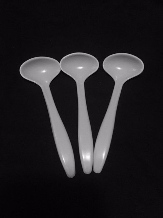 Tupperware blue condiment serving spoons