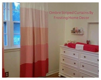 Custom Black and Cream Striped Curtains Stripes Color