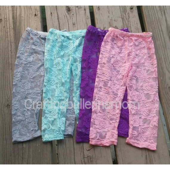 Girls Lace Leggings Baby Girl Lace by craftingballerinamom on Etsy