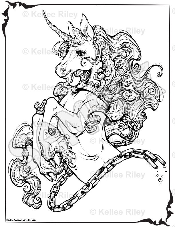  Unicorn  Adult  Coloring  Pages 