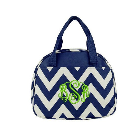 monogrammed insulated lunch bag