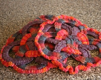 Cotton Trivet Set of 4 - Tropical Sunset
