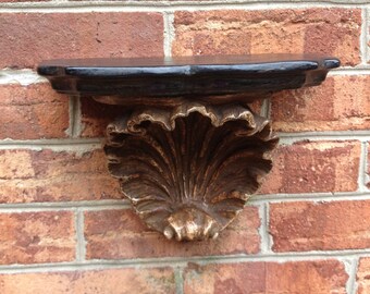 French Shell Wall Sconce / Shelf Bracket Neoclassical Design Paris Apartment French Decor