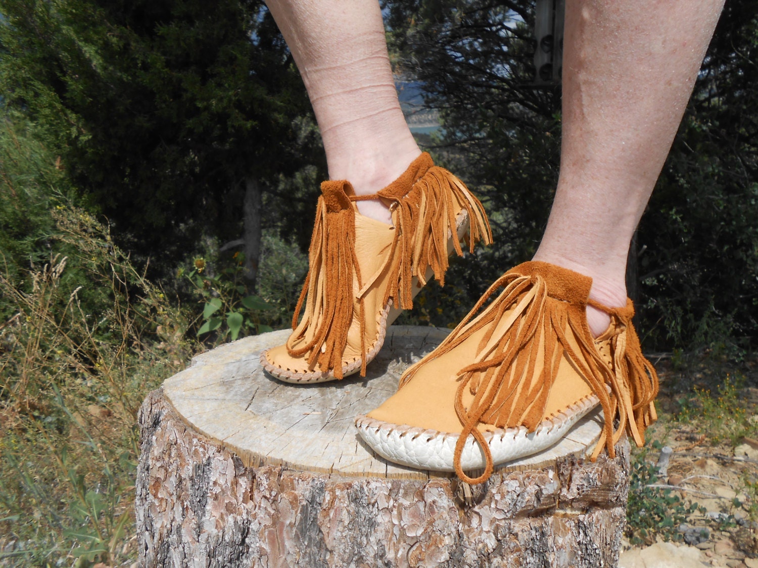 elk skin moccasins