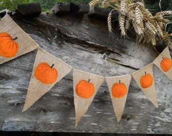 Pumpkin Banner Autumn Decor Pumpkin Garland Pumpkin Bunting Thanksgiving Banner Thanksgiving Bunting Thanksgiving Garland Thanksgiving Decor