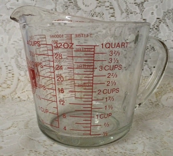 Items similar to Measuring cup by oven Basic 1 QT 4 cup 1 ...
