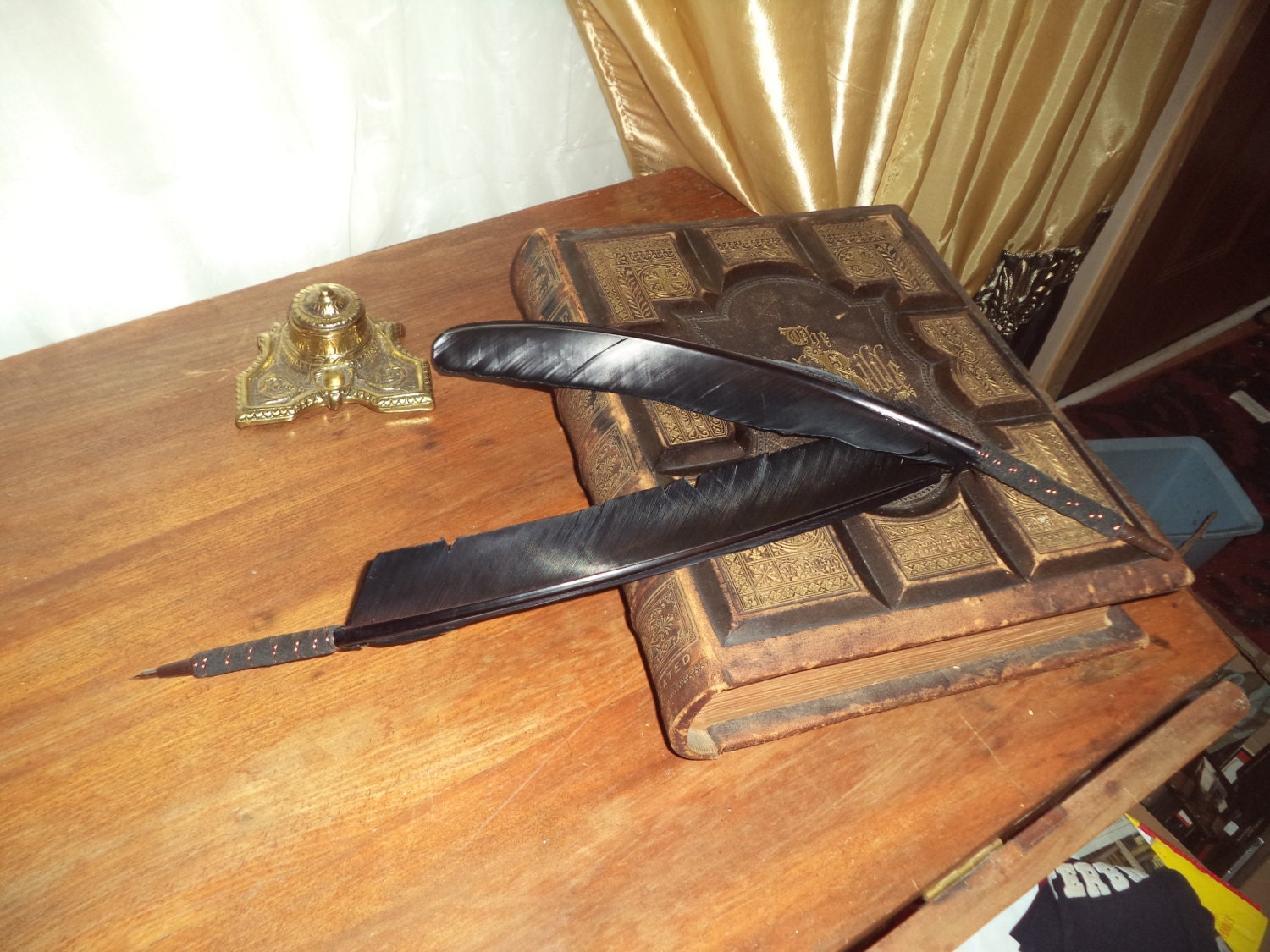 Feather Quill Pen Crow Quill Black Feather Fa7781