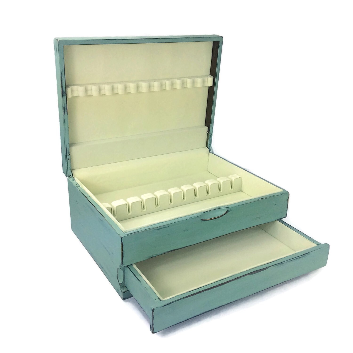 BEAUTIFUL FLATWARE HOLDER Silverware Box Wood Flatware Box