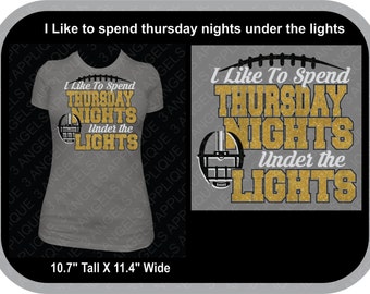 I Like To Spend Thursday Nights Under The Lights SVG Cutter Design INSTANT DOWNLOAD