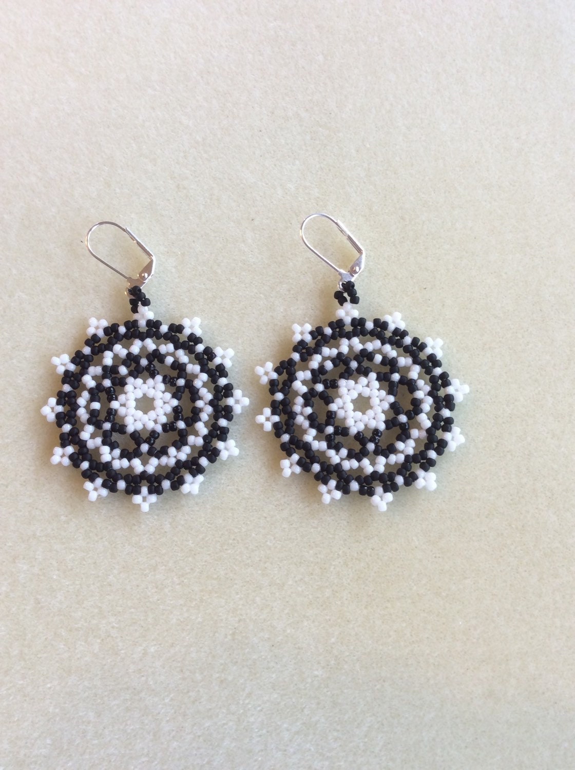 mandala round earrings