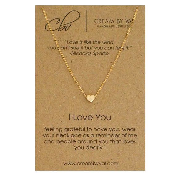 Gold Heart Pendant Necklace Perfect Gift For Girlfriend