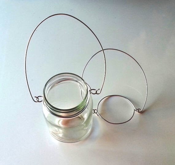 Set of 12 Wire Handles for Hanging Mason Jars by WeddingTrousseau