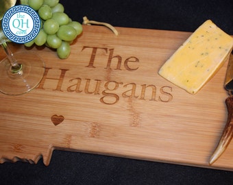Montana State Shaped Cutting Board Personalized Wedding Moving New Home House Housewarming Host Hostess Closing Unique Gift