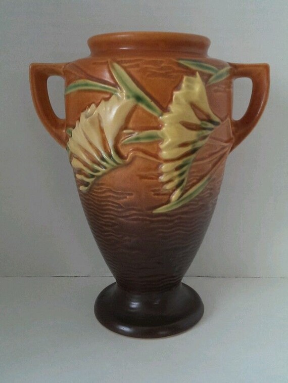 Roseville Pottery Freesia Vase 121-8 4th 8th Anniversary Gift