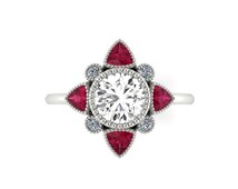 Ruby engagement rings conquest