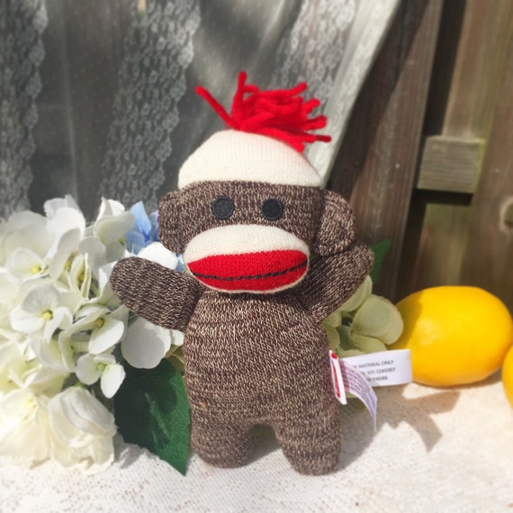 small sock monkey stuffed animal