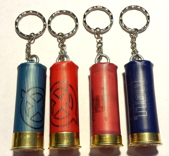 Shotgun cartridge upcycled keyring by MatthewsEmporium on Etsy