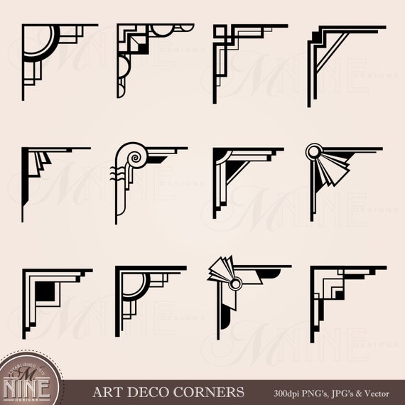 art deco corners clipart - photo #1