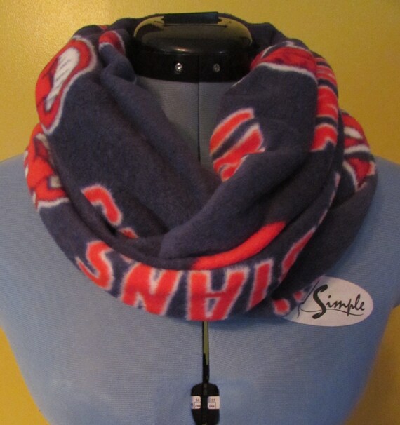 Cleveland Indians scarf/fleece infinity scarf /womens Indians scarf/mens Indian scarf/infinity scarf/Indians infinity scarf/Indians wrap