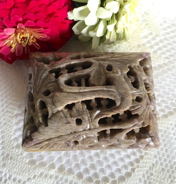 Soapstone Hand Carved Vintage Trinket by CoCoBlueTreasures