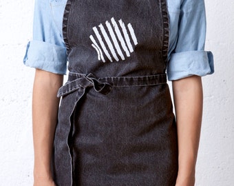 Women Apron. Full Apron. Apron Men. Denim Apron. Kitchen apron.