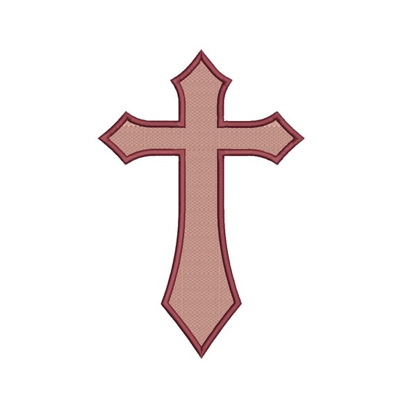 Religious Cross Machine Embroidery Digitized Basic Design