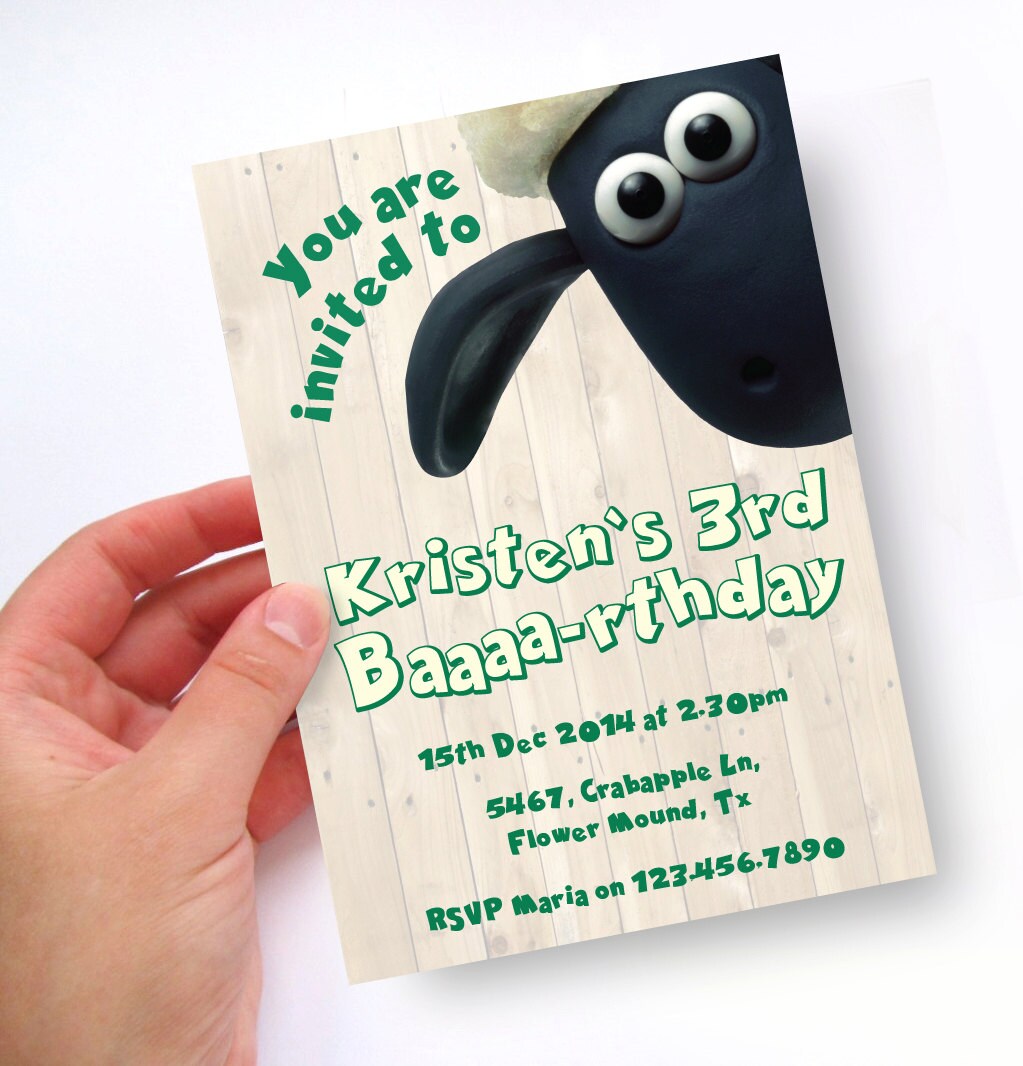 Shaun the Sheep Printable Birthday Party Pack DIY