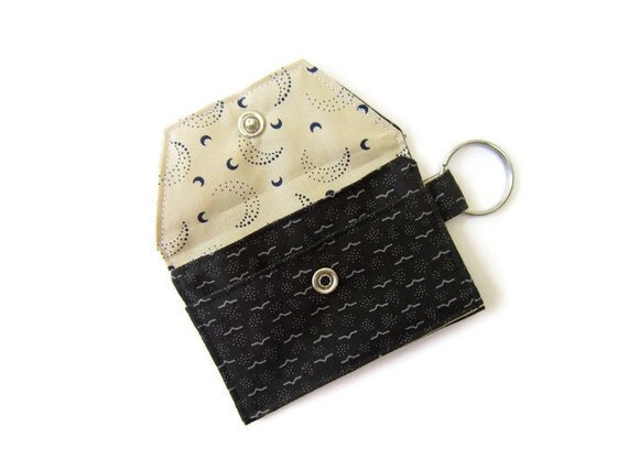 Mini key chain wallet/ simple ID Key chain pouch / by HeartStreet