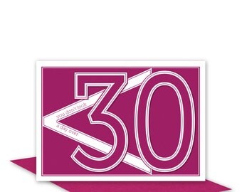 Funny 30th Happy Birthday Card for him for her by stuARTconcepts