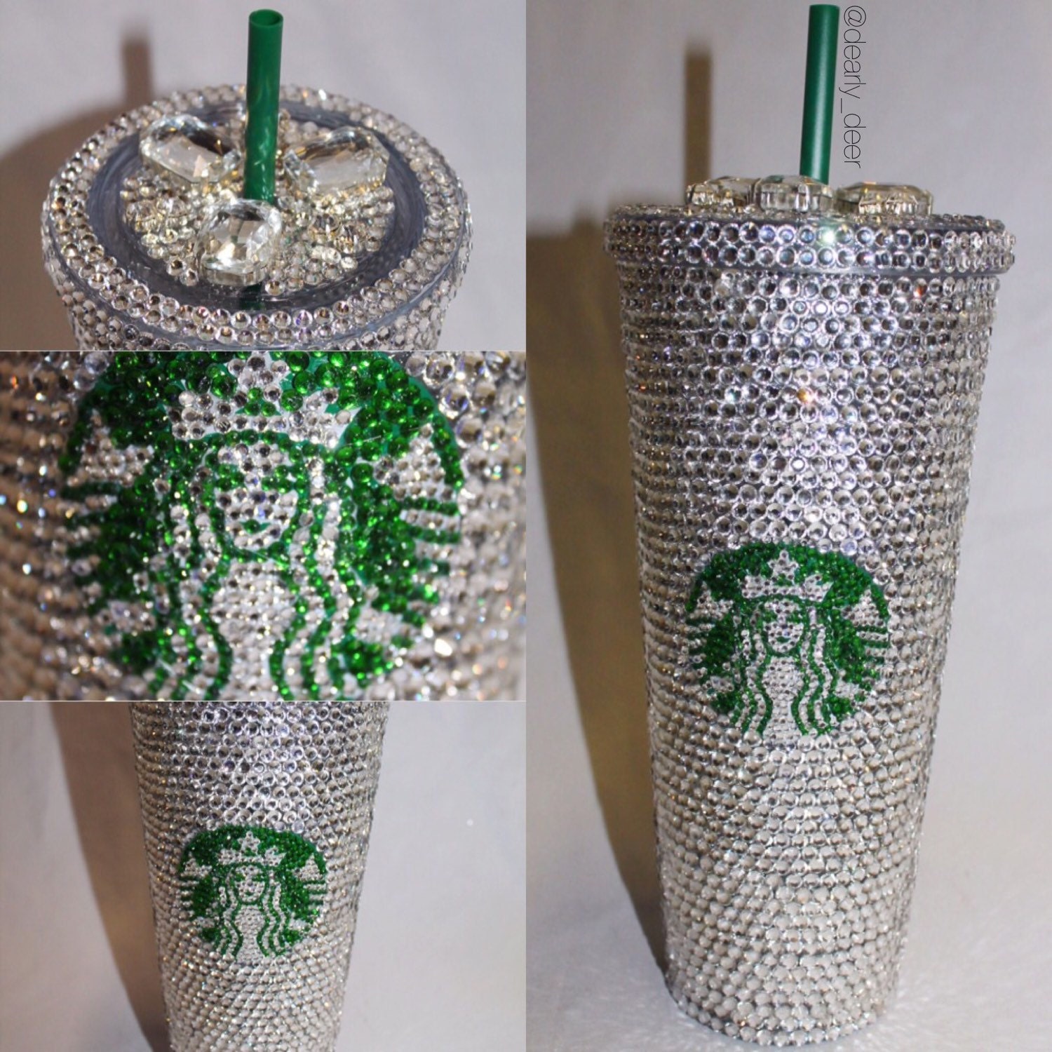 Swarovski Elements Starbucks Cold Cup by TheFawnDoe on Etsy