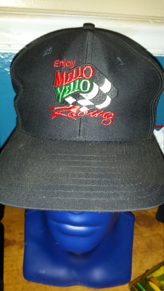 Vintage 1980s MELLO YELLO RACING snapback hat vtg