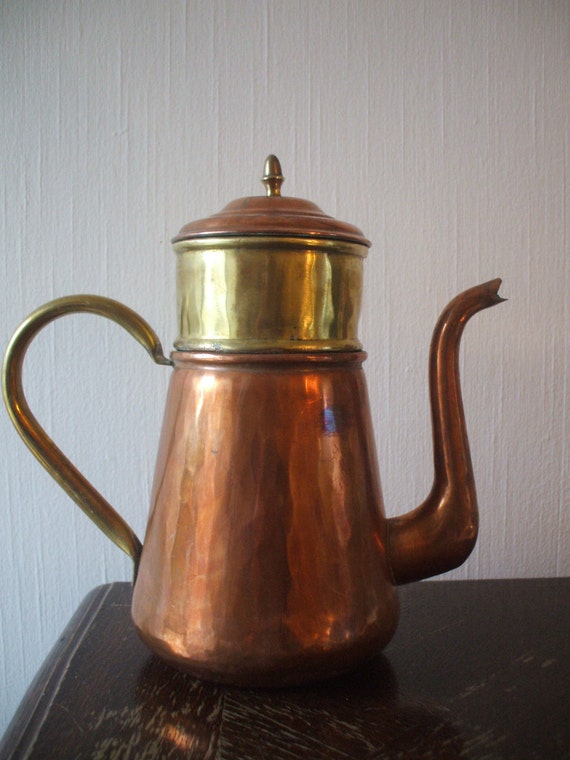 Vintage Copper /Brass coffee Pot