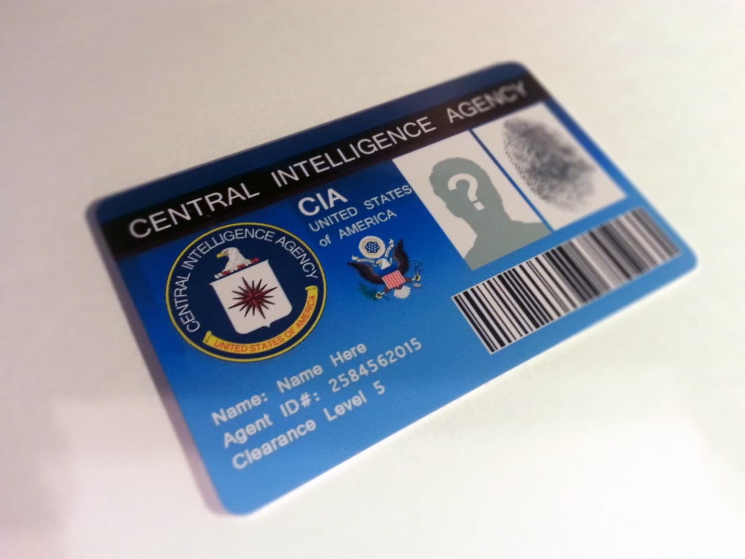 Custom CIA Holographic ID Badge by Malinkocrafts on Etsy