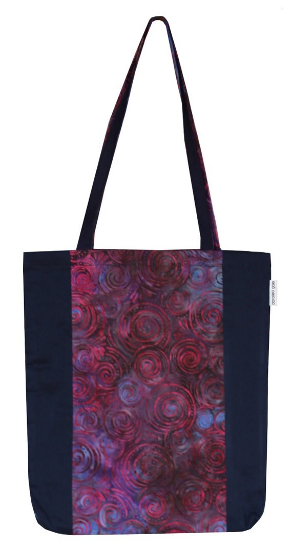 Batik & Tenun Fabric TOTE bag Swirl by DoroteaGale on Etsy