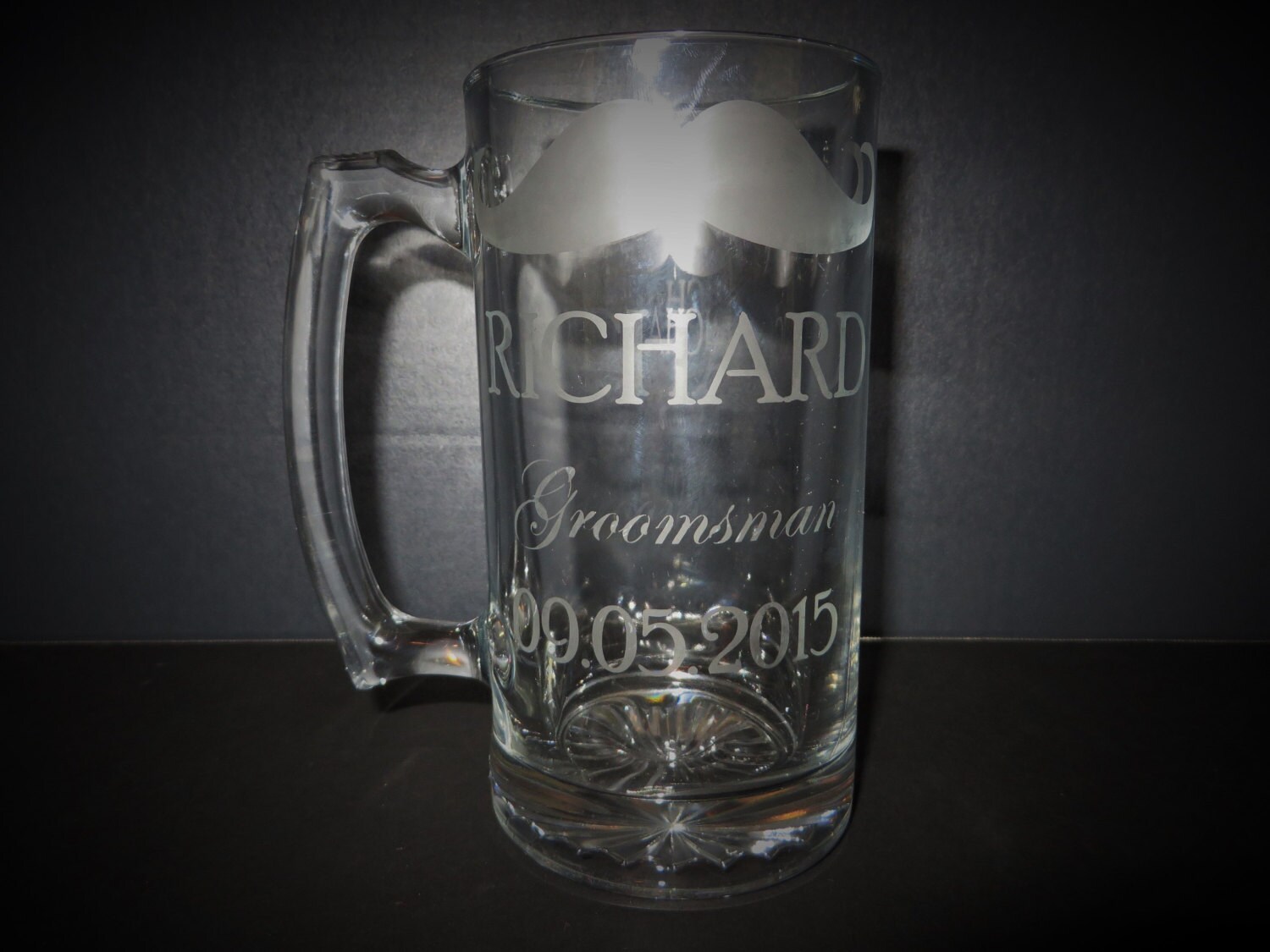 Beer Mug Personalized Beer Mug Etched Beer Mug by TheMomentWedding