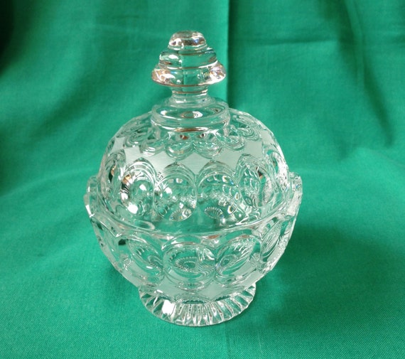 Lead Crystal Candy Dish with Lid Exquisite by Sunshineoftreasures