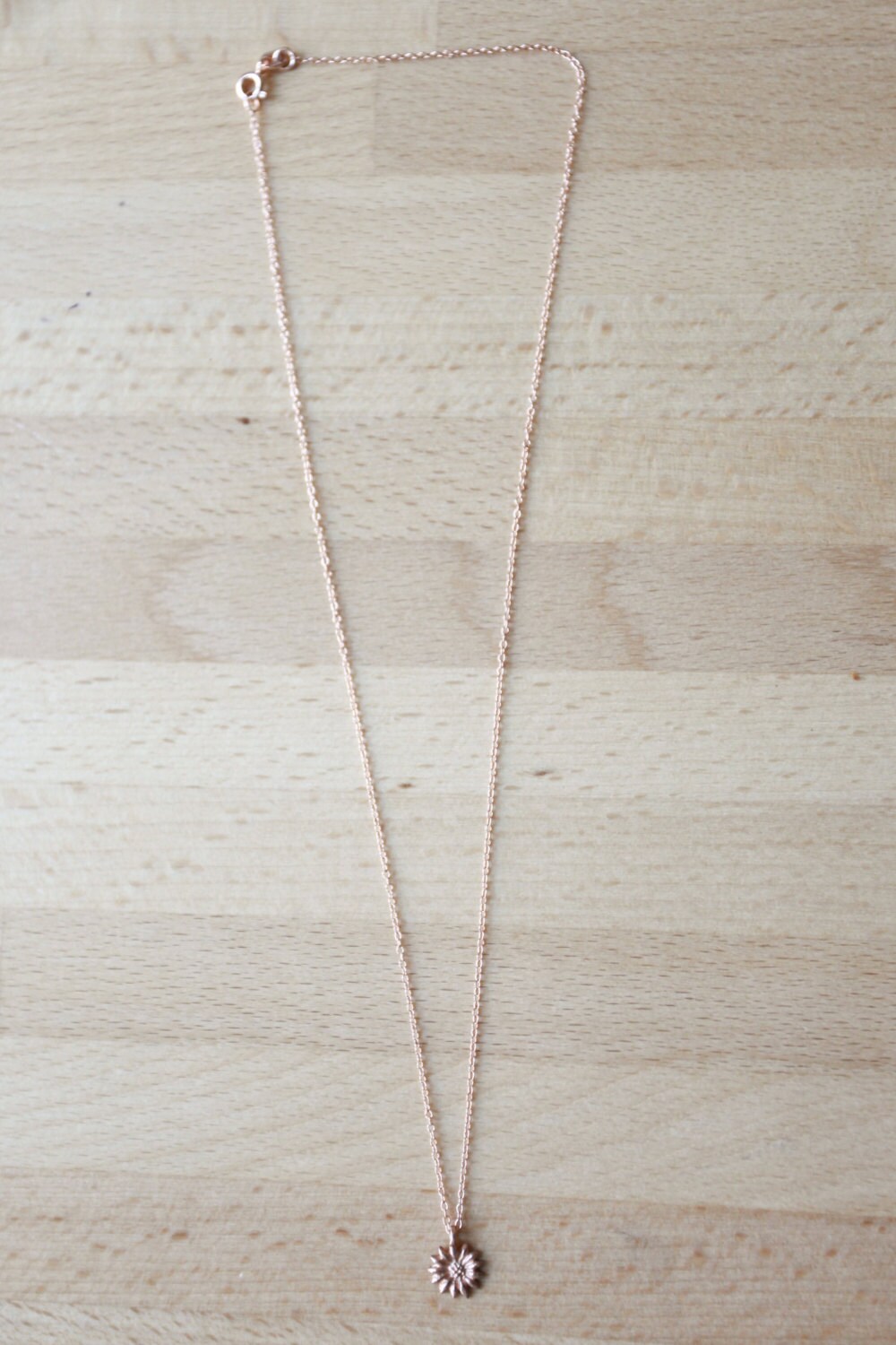 Sunflower Necklace Jewelry Sunflower Rose Gold Necklace