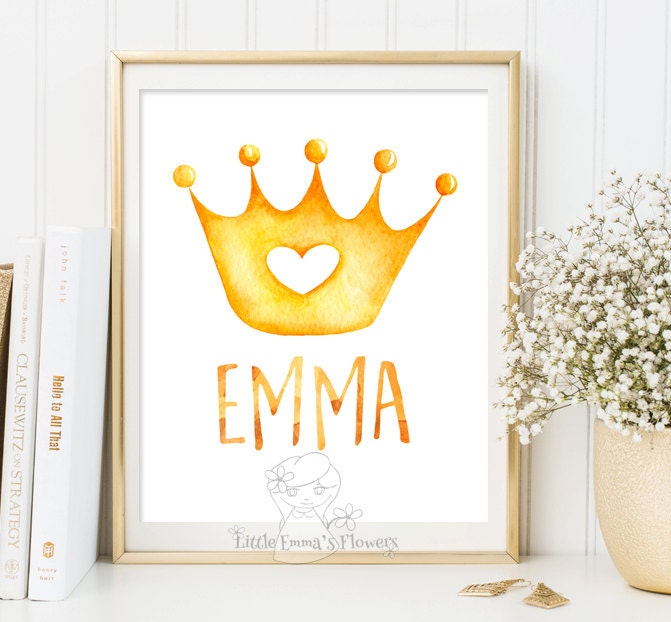 Personalized Name Print Nursery decor Art Wall Decor