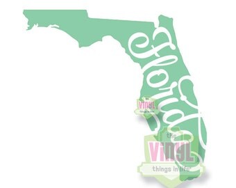 Florida decal, Florida state sticker, State of Florida, FL pride, Laptop decal, Car decal, Sunshine state decal, FL sticker, State decals