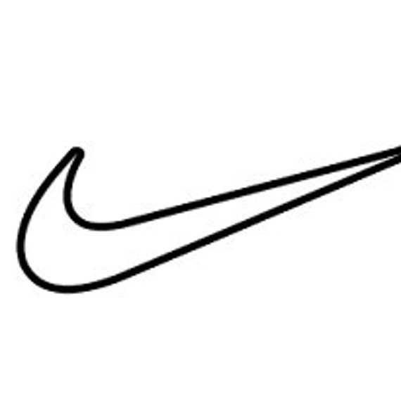 Nike Swoosh Logo Outline Sketch Coloring Page