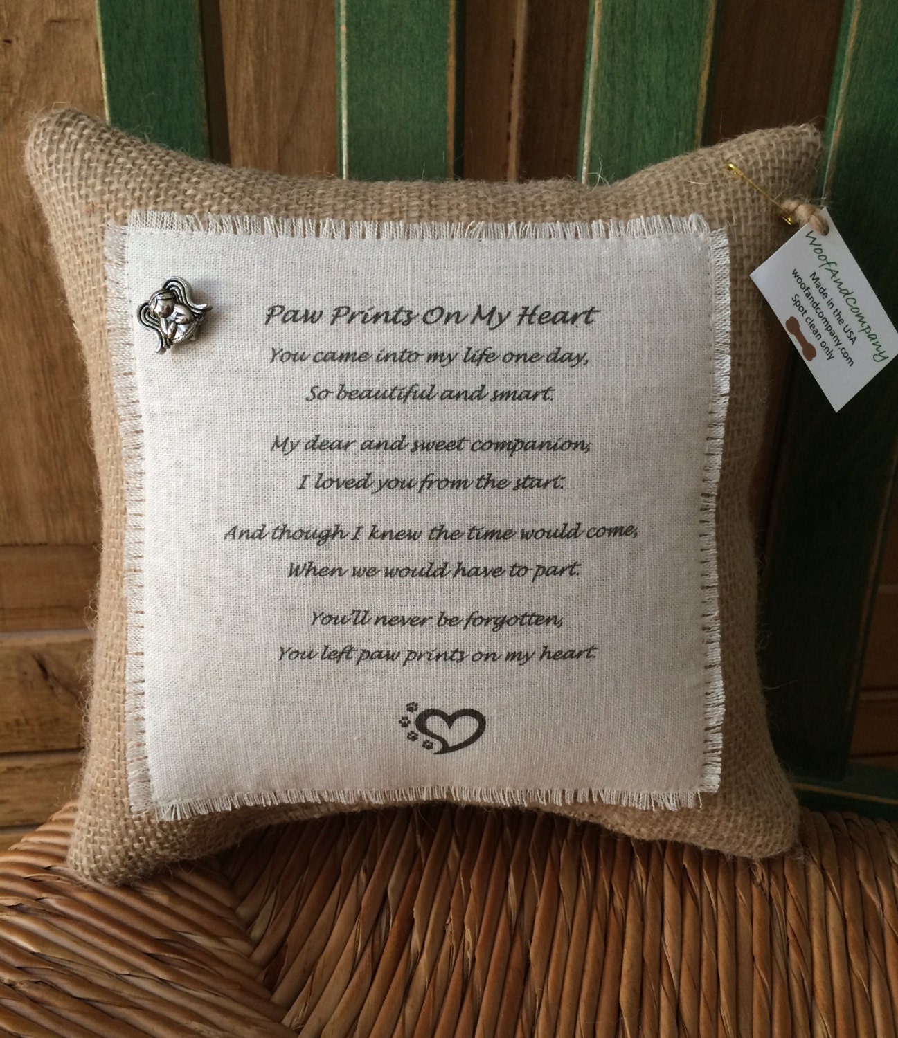 pet photo memorial pillow