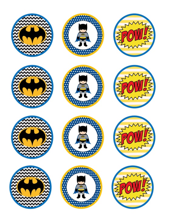 Batman Cupcake Toppers-Printable