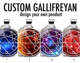 Custom Gallifreyan Personalized Name / Words Necklace - Dr Who Pendant - Whovian Gift