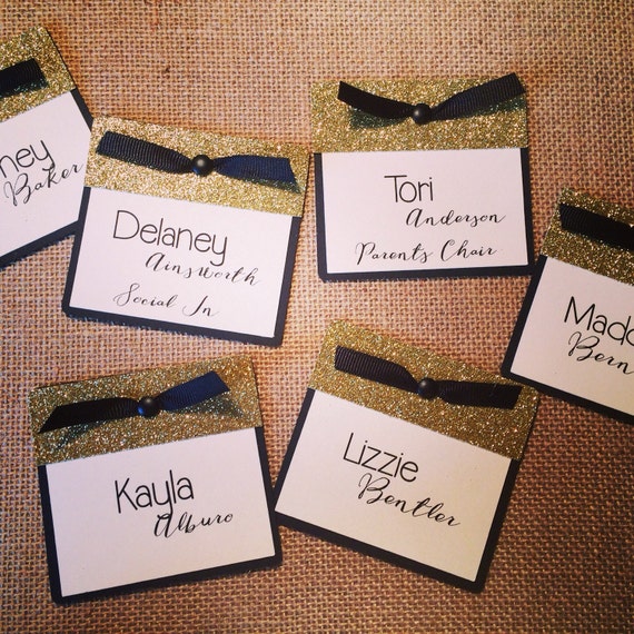 Cute name tags Heavy cardstock and printed/assembled for your