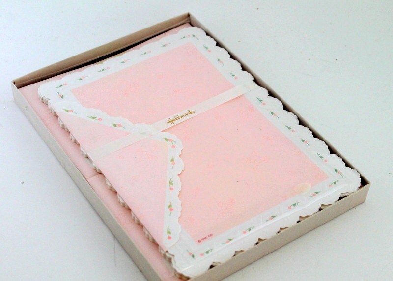 Vintage Stationery Hallmark Stationery Set Decorated